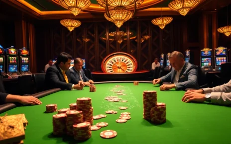 Nohu-themed vibrant casino scene with poker chips, cards, and roulette wheel.