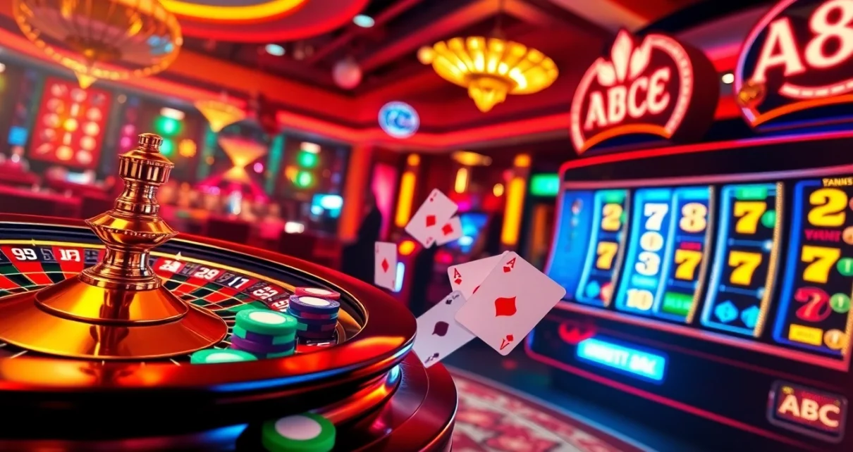 Experience thrilling casino gameplay at ABC8 with exciting betting action and vibrant visuals.