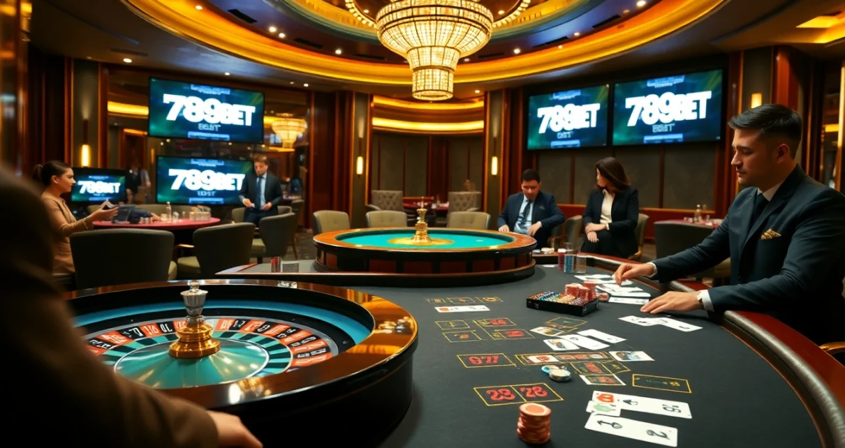 Experience thrilling gameplay at 789BET with professional dealers and vibrant casino tables.