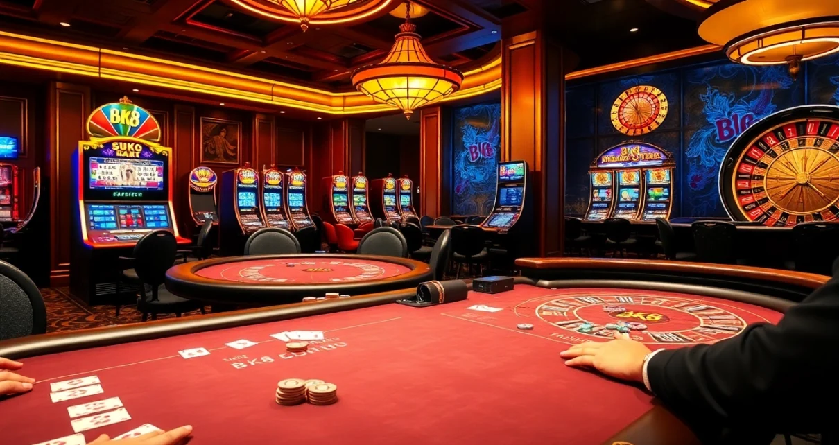 Experience the thrill of BK8 casino gaming with vibrant tables, cards, and exciting gameplay.
