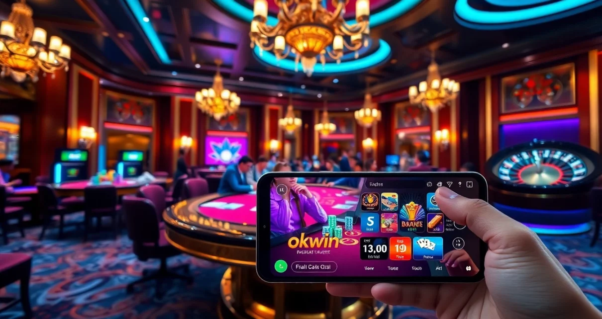 Experience the thrill of the okwin game at a luxurious casino table.