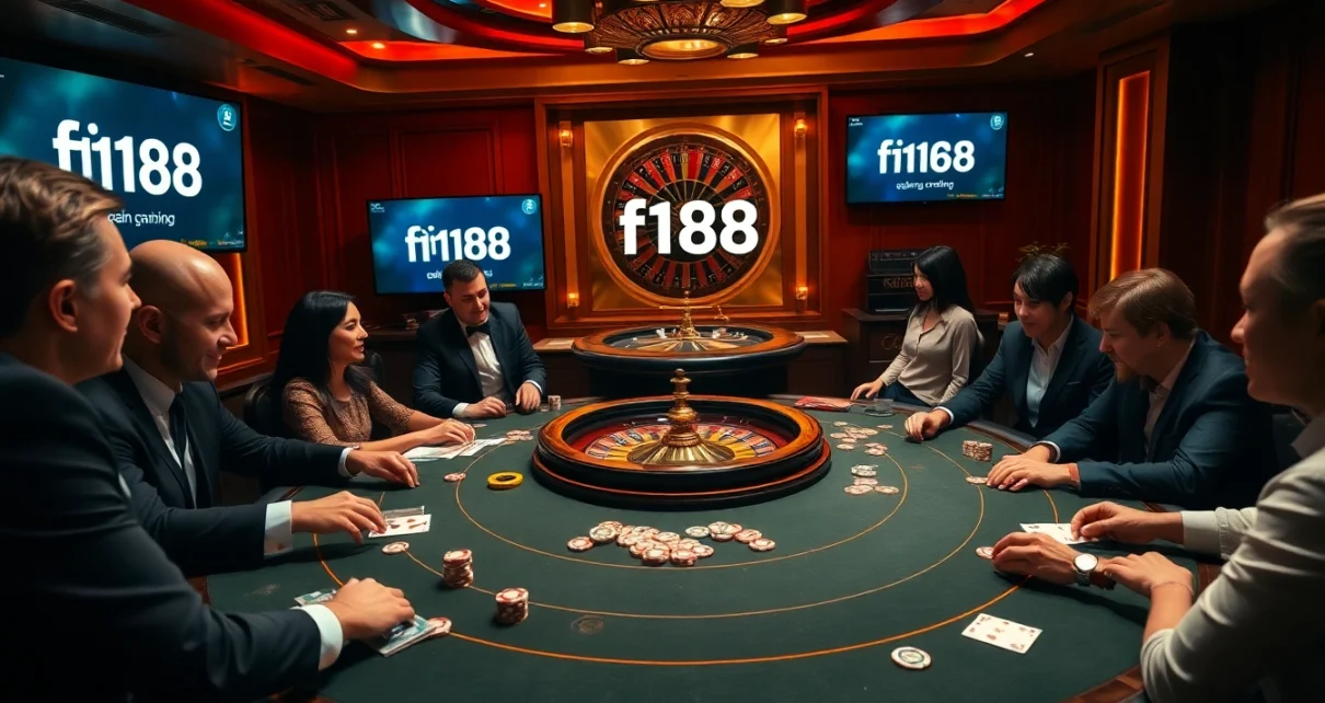 Engage in thrilling gameplay with f168 đăng nhập at a luxurious casino poker table.
