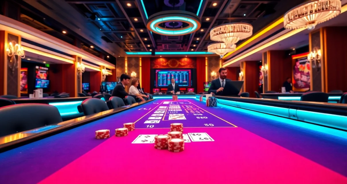 에볼루션 카지노에서 라이브 딜러와 함께 게임을 즐기는 모습