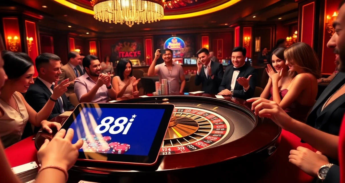 Experience thrilling gameplay at 88i with vibrant casino visuals and exciting betting actions.