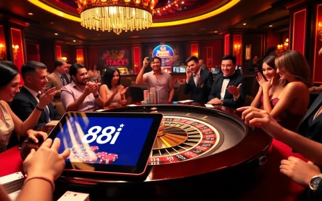 Experience thrilling gameplay at 88i with vibrant casino visuals and exciting betting actions.