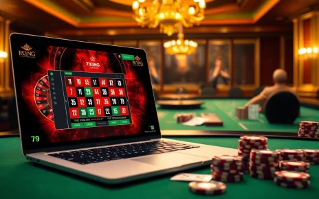 Experience thrilling gameplay at 79king with colorful poker chips and a luxurious casino atmosphere.