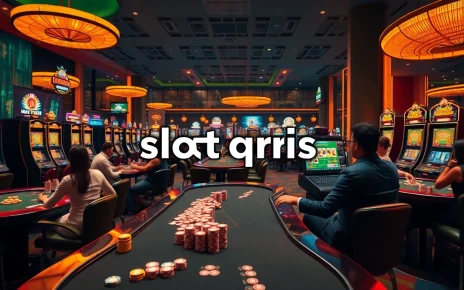 Players enjoying thrilling slot qris action in a lively casino atmosphere with vibrant slot machines and tables.