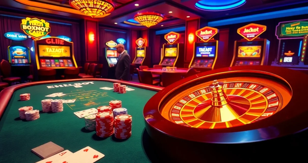 Excited players enjoying high-stakes games at the febet casino.