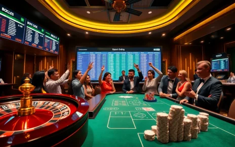 Exciting แทงบอลโลก betting scene with players engaging in luxurious gambling activities.