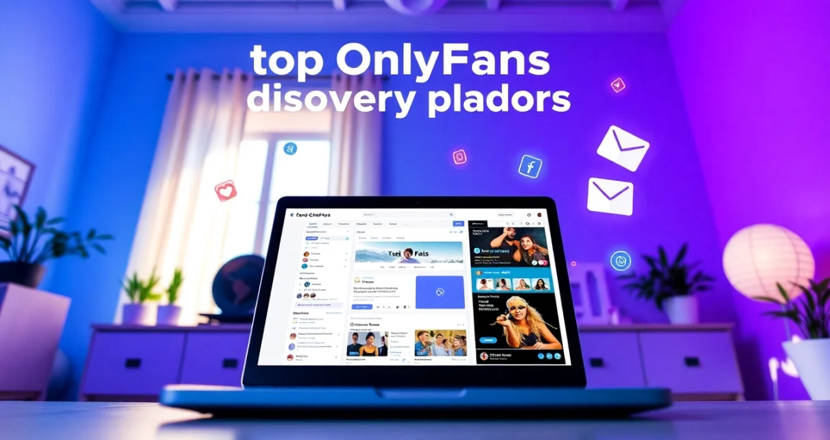 Explore the top OnlyFans discovery platforms in a vibrant digital workspace.