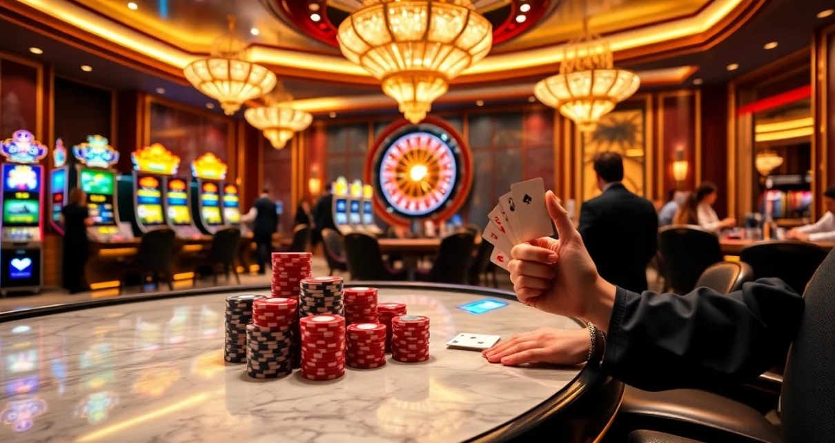 Experience thrilling gameplay at trang chủ go99 with vibrant casino tables and winning moments.