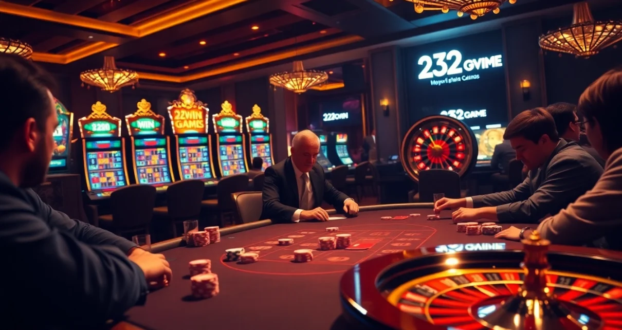 Experience the thrill of the 32WIN Game at an elegant casino table with exciting poker action.