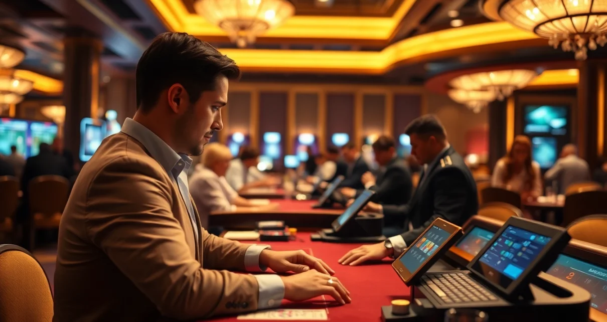 에볼루션 카지노에서 공연하는 전문 딜러와 고객 상호작용 장면