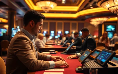 에볼루션 카지노에서 공연하는 전문 딜러와 고객 상호작용 장면